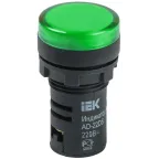 Лампа светосигнальная AD22DS d22мм 230В AC зел. KARAT IEK BLS10-ADDS-230-K06