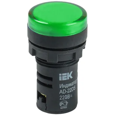 Лампа светосигнальная AD22DS d22мм 230В AC зел. KARAT IEK BLS10-ADDS-230-K06