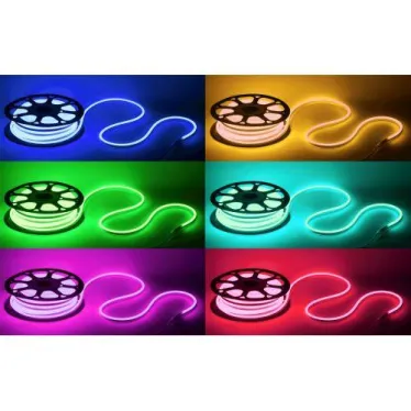 Лента светодиодная неоновая N5050 72-IP67-220V-20m-RGB многоцв. (уп.20м) Эра Б0053983