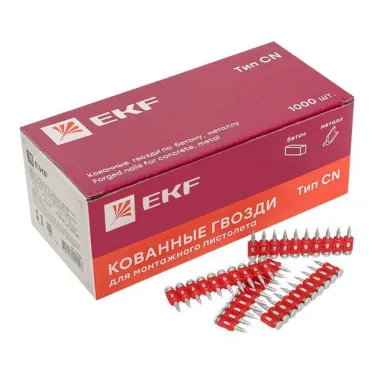 Гвоздь кованый для монтажн. пистолета по бетону металлу Bullet Type 3х17 цинк. (уп.1000шт) Expert EKF cpn-3017bp
