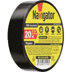 Изолента ПВХ 19мм (рул.20м) черн. NIT-A19-20/BL Navigator 71110