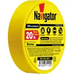 Изолента ПВХ 19мм (рул.20м) желт. NIT-A19-20/Y Navigator 71112